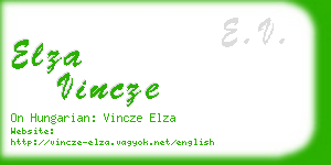 elza vincze business card